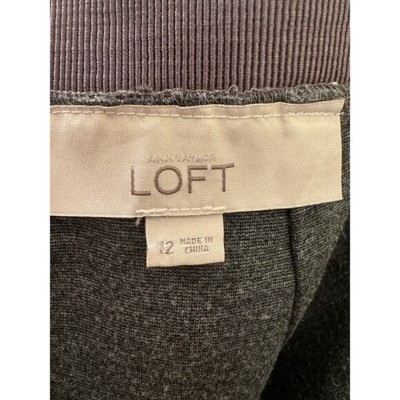 Ann Taylor LOFT Gray and Brown Lace Straight Pencil Skirt Size 12 - Picture 7 of 8